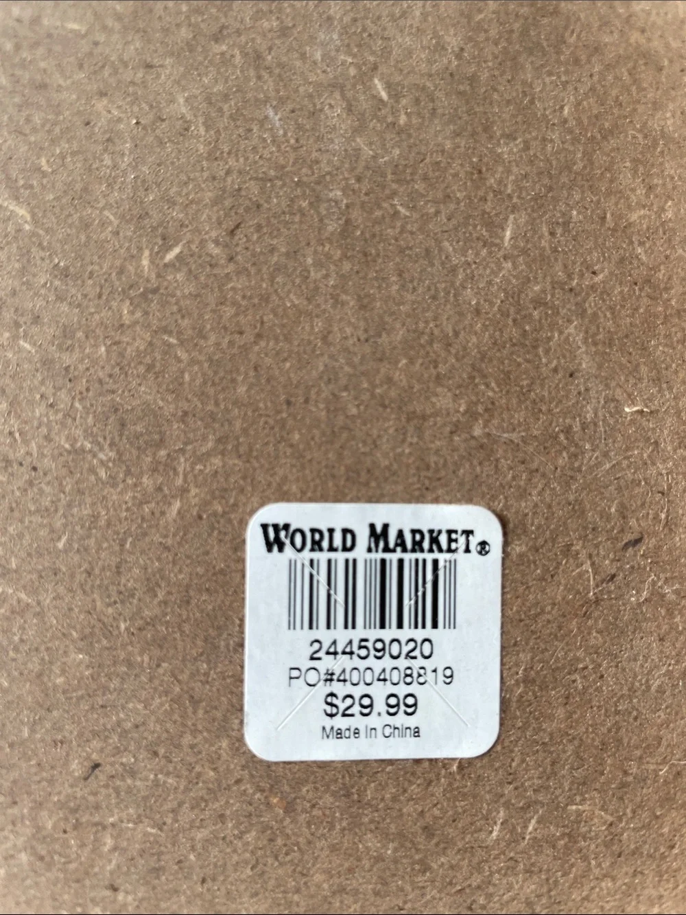 World Market Beige and Black Paris Eiffel Tower Fabric Memo Board - 16”x22”